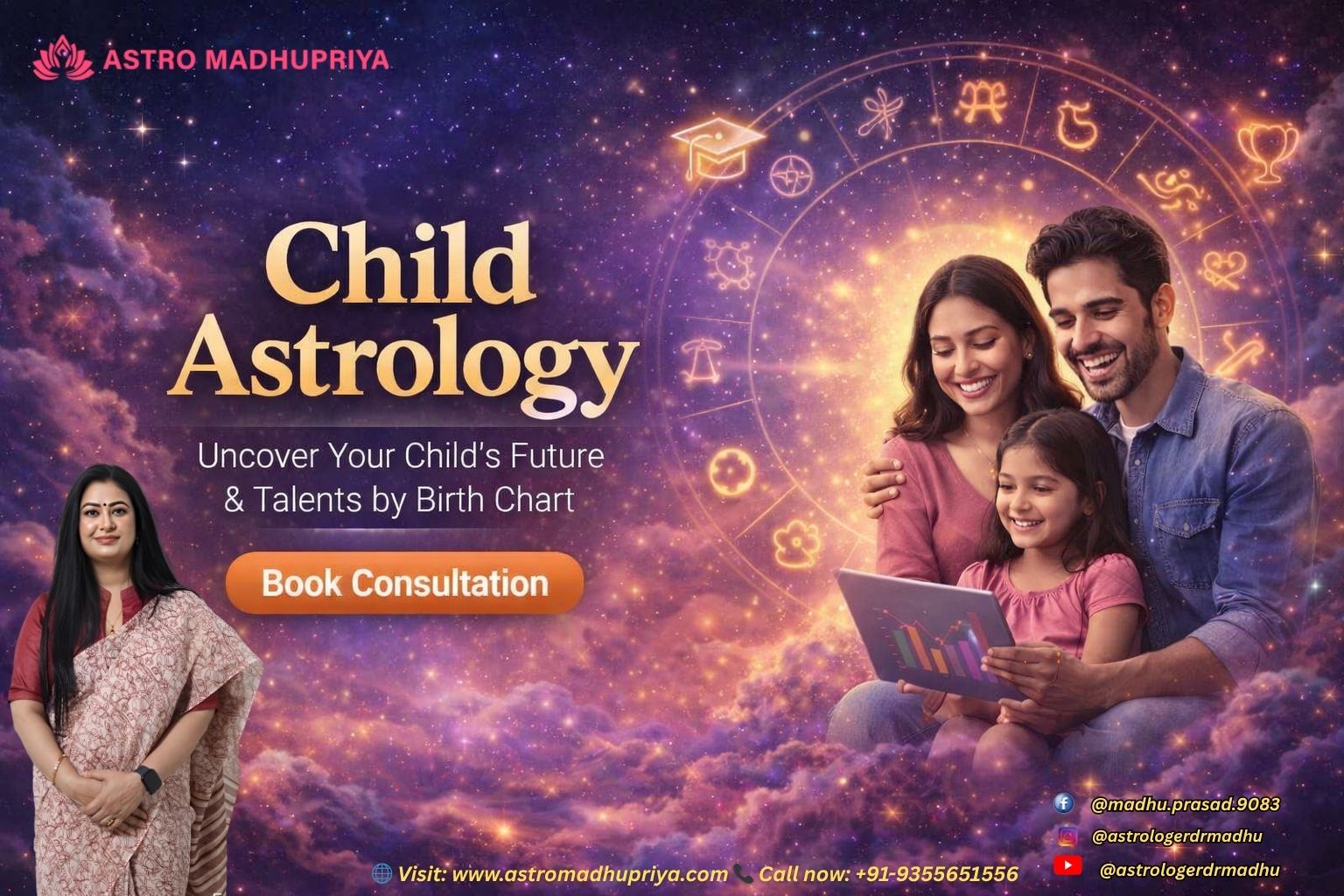 Best Child Astrologer in Noida - Dr. Madhu Priya Ji