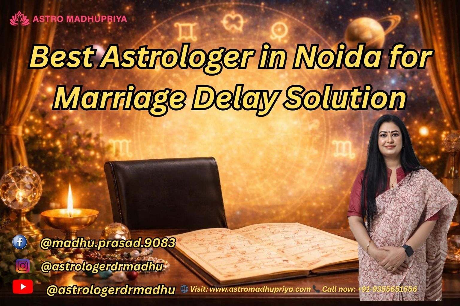 Best Astrologer in Noida for Marriage Delay Solution - Astromadhupriya