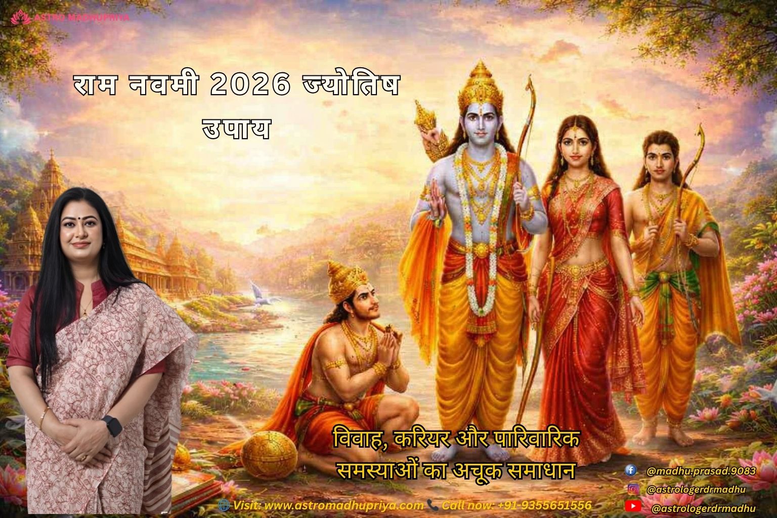 Ram Navami 2026 jyotish upay for marriage, career growth, family peace and wealth according to Vedic astrology by astromadhupriya