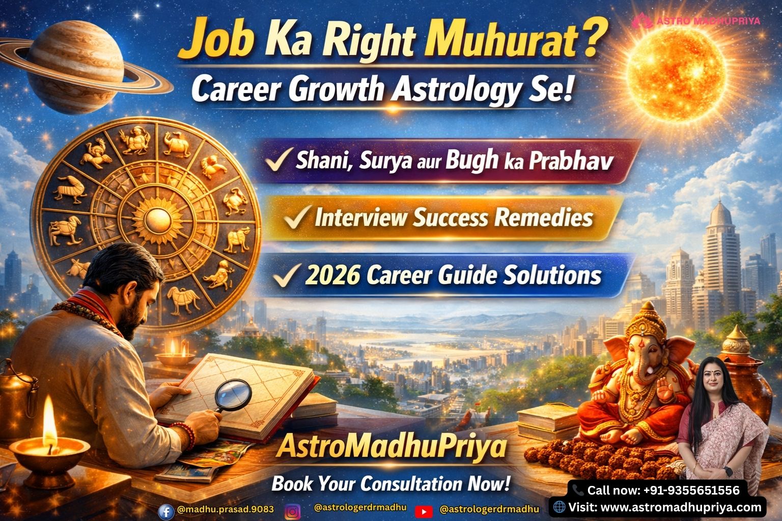 Astrology remedies for job success – Vedic career consultation 2026 cosmic guide. Career astrology consultation – planets and houses influencing job opportunities. Astrology solutions for interview rejection and career growth – Saturn, Sun, Mercury effects.