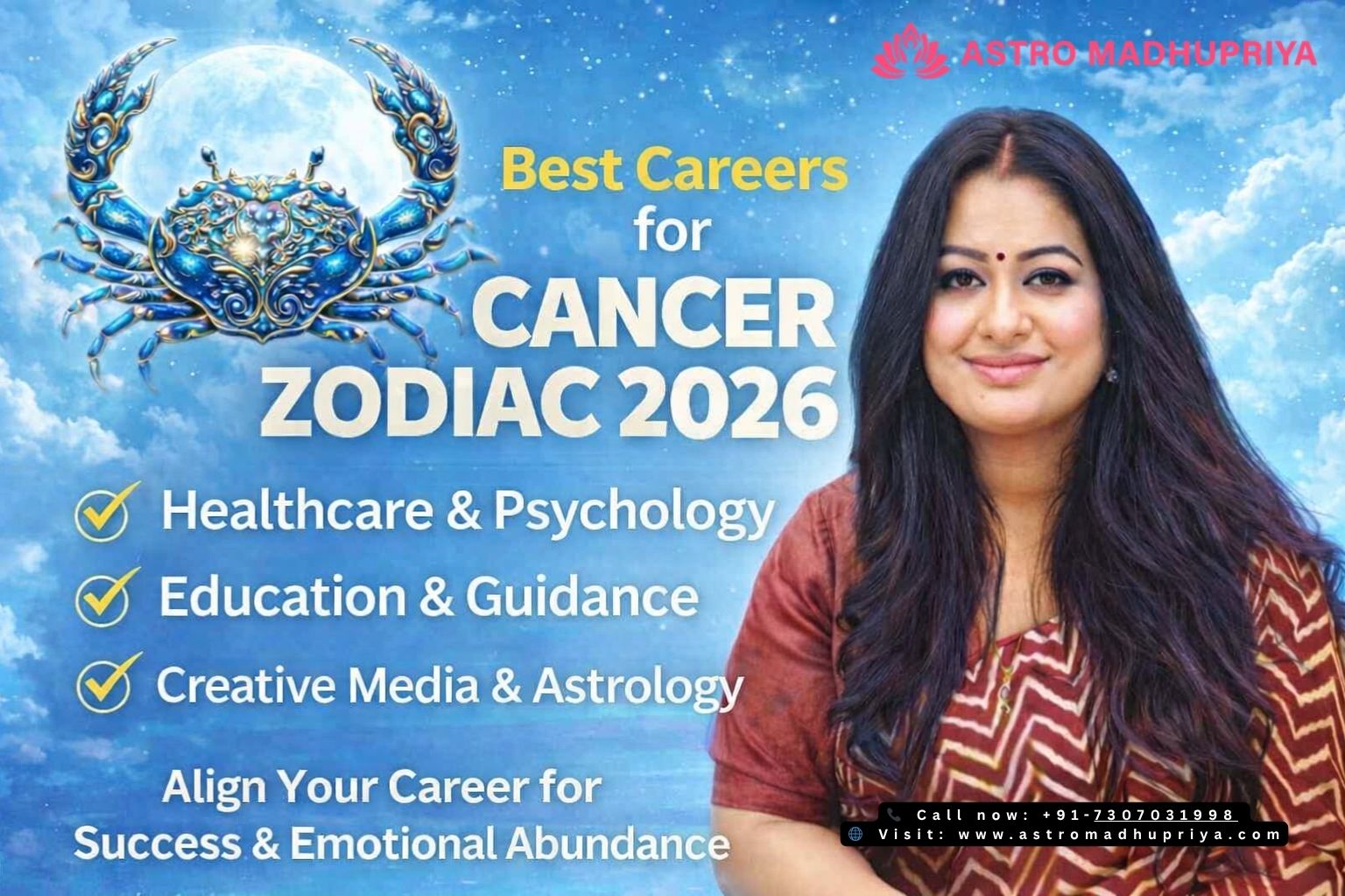 Emotional alignment + Reliable intuition + Long-term stability Cancer is ruled by the Moon, which governs emotions, nurturing instincts, and subconscious power. Harnessing lunar energy makes Cancer professionals workplace powerhouses.