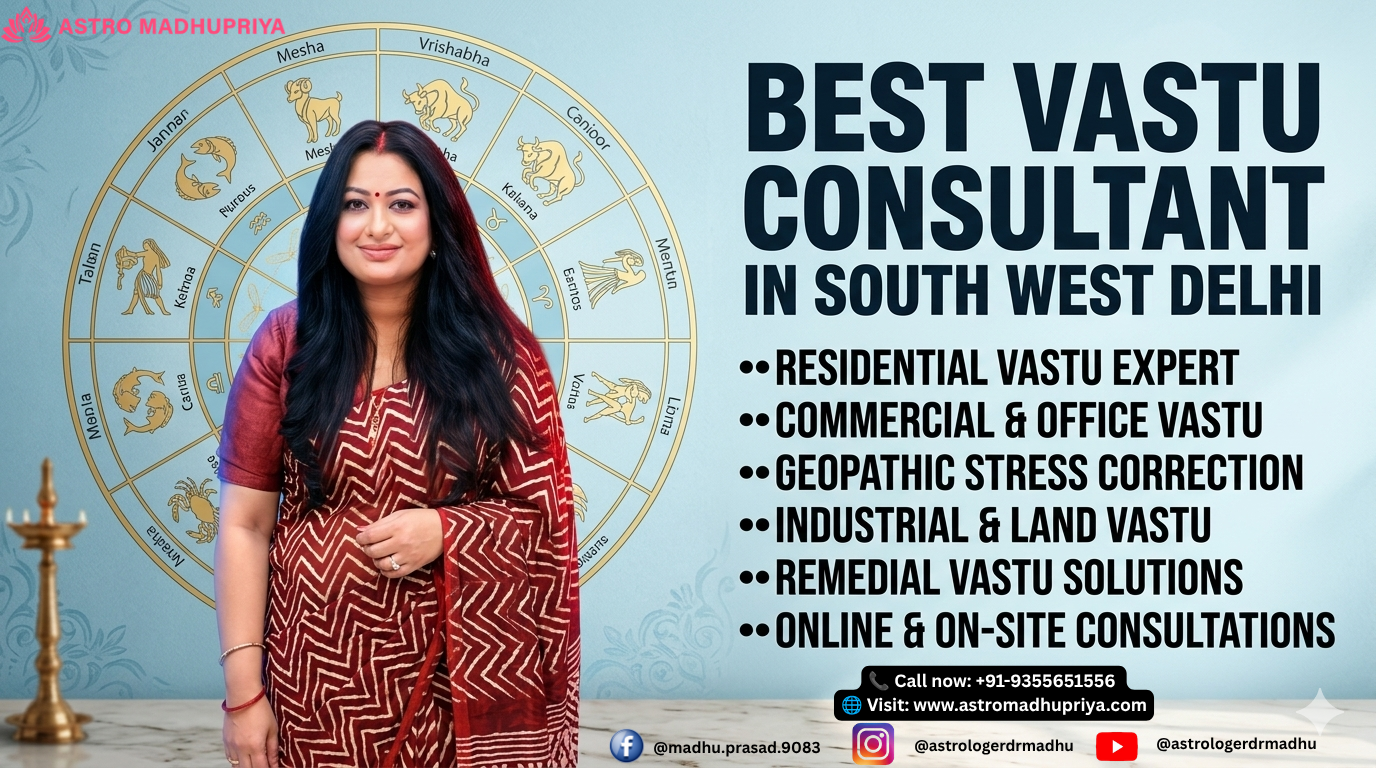Home Vastu: “Best Vastu consultant in South West Delhi offering home energy balancing and prosperity remedies.” Office Vastu: “Corporate Vastu Shastra expert in Delhi NCR for office success, productivity, and leadership growth.” Commercial Vastu: “Trusted Vastu consultant for shops, showrooms, and business growth in South West Delhi.” Industrial Vastu: “Factory and industrial Vastu Shastra remedies for smooth operations and prosperity.”