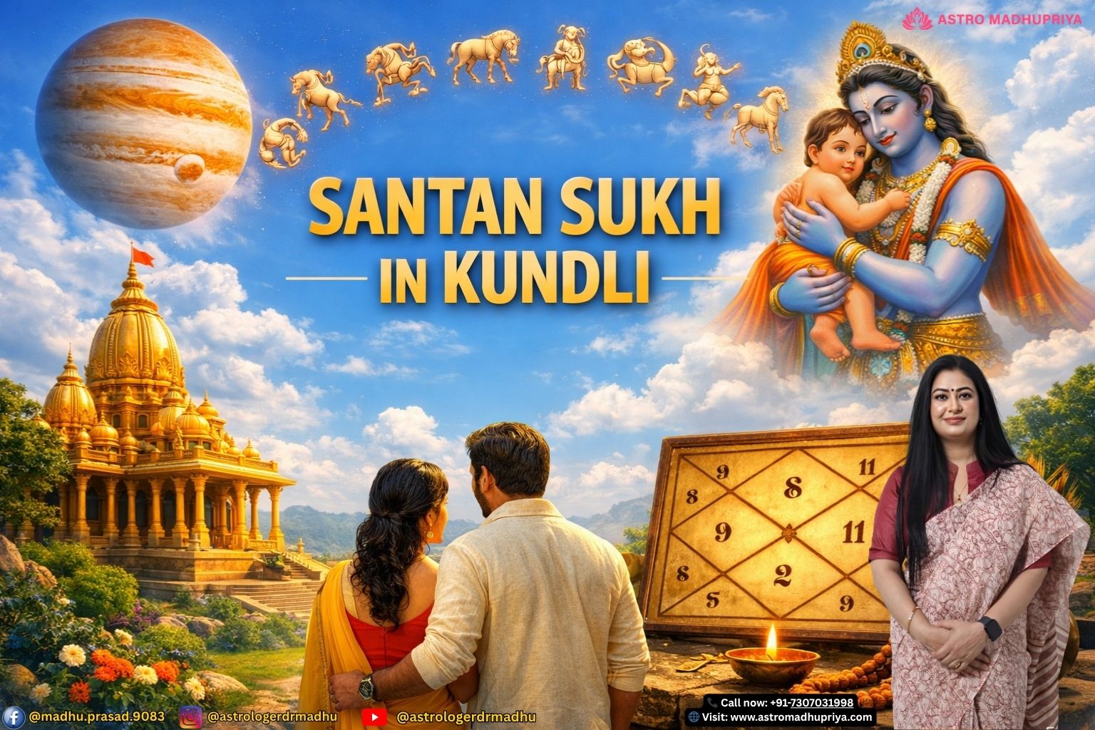 Santan Sukh in Kundli – Pancham Bhav, Jupiter & Remedies