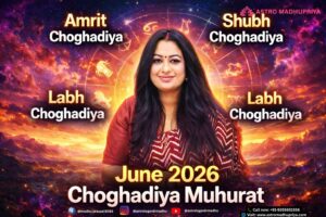June 2026 Choghadiya Muhurat Calendar